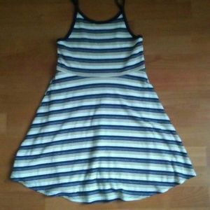 Striped grey and yellow kids dress